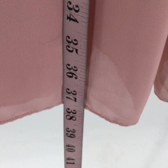 GIRL'S PARTY DRESS 6-7Y pink mauve lace chiffon ruffle sleeve maxi NEW B74 - Picture 3 of 7